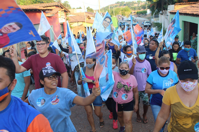 Comitê de Bruno Silva realiza caminhada com panfletagem nos bairros Quiabos e Mutirão